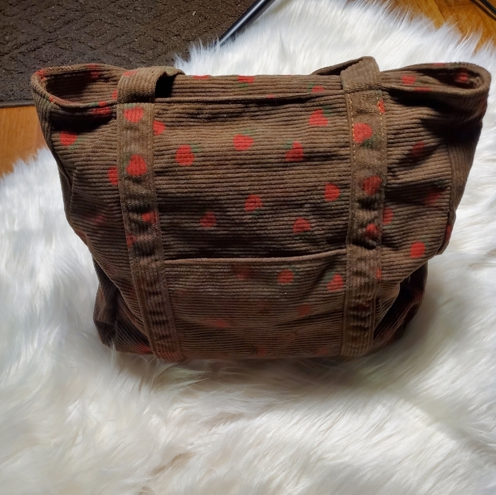 Brown Corduroy Strawberry π Bag - Picture 3 of 9